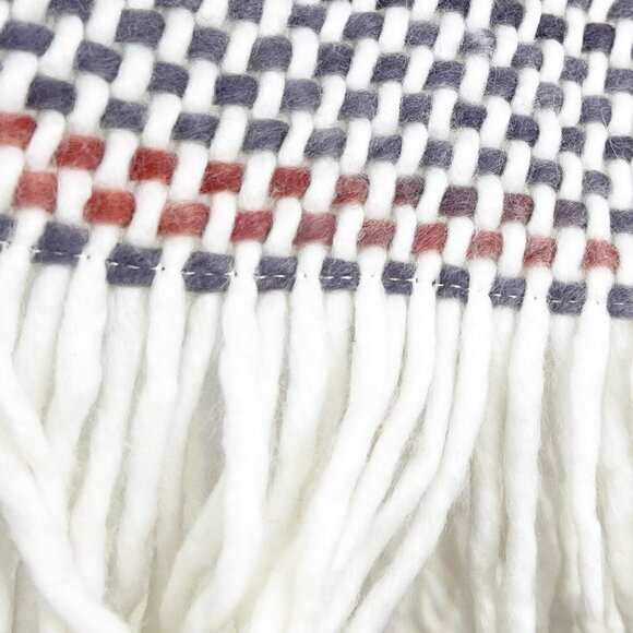 New Wool Blend Scarf Fringe Woven Christmas Gift Birthday Present European Italy - Picture 7 of 10